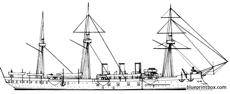 mnf amiral cecille 1890 cruiser