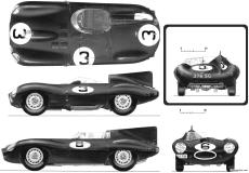 jaguar d type 1954 55 lemans